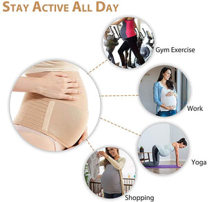 Maternity Belt Pregnancy Belt Maternity Belly Band Breathable Adjustable Abdominal Binder Support for Pelvic Hip Lumbar Lower Back