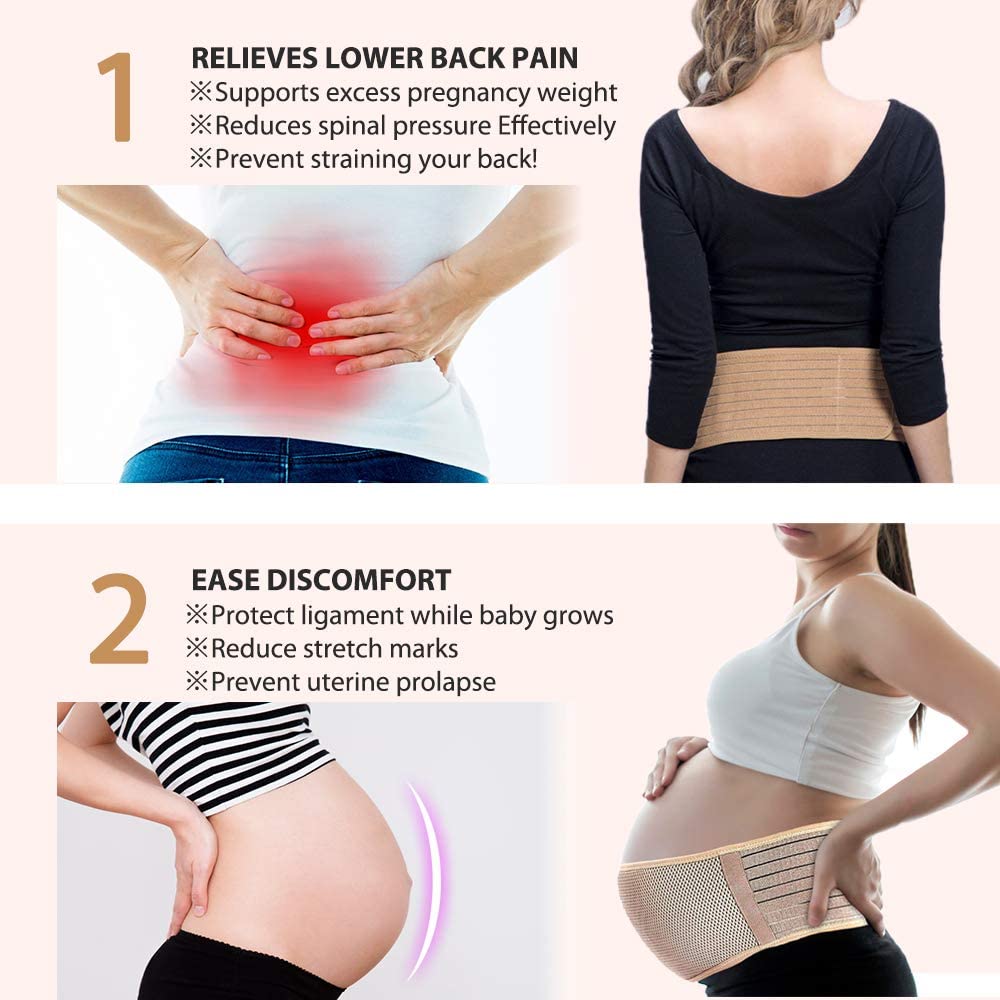 Maternity Belt Pregnancy Belt Maternity Belly Band Breathable Adjustable Abdominal Binder Support for Pelvic Hip Lumbar Lower Back