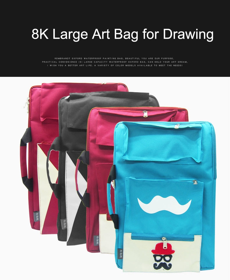 Kids Art Bag for A3 Drawing Board Paint Set Travel Sketch Bag for Canvas Painting Art Supplies for Children Backpack Art
