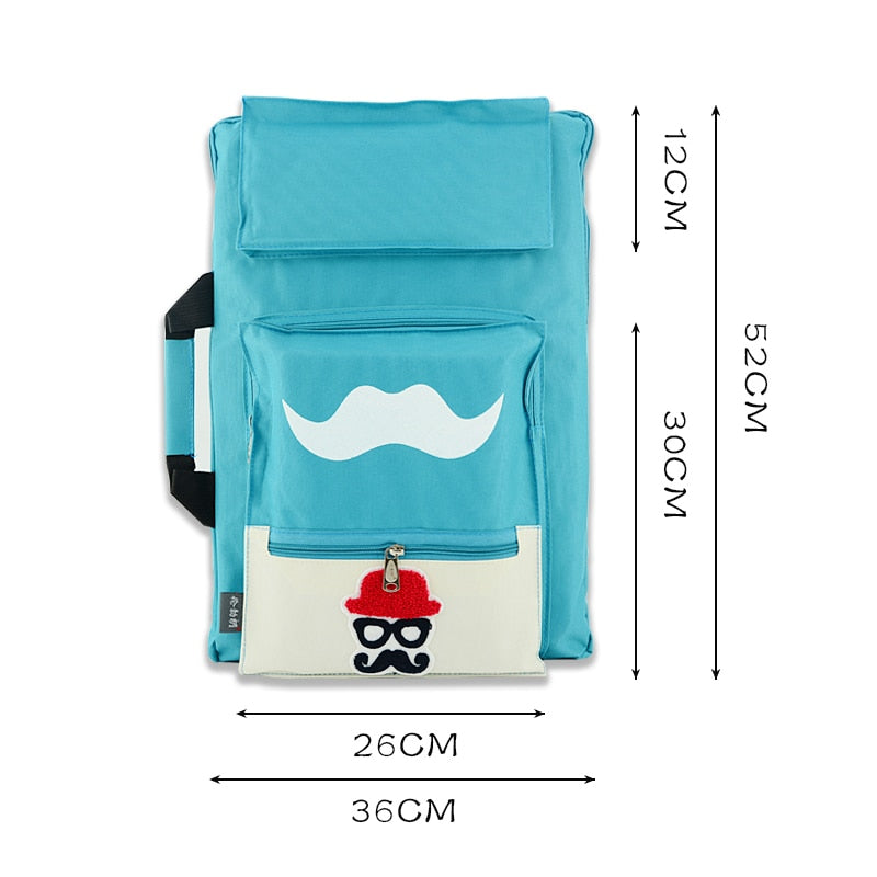 Kids Art Bag for A3 Drawing Board Paint Set Travel Sketch Bag for Canvas Painting Art Supplies for Children Backpack Art