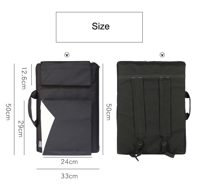 Kids Art Bag for A3 Drawing Board Paint Set Travel Sketch Bag for Canvas Painting Art Supplies for Children Backpack Art
