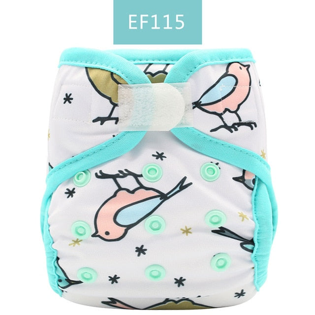 Newborn Tiny Diaper Cover Washable Baby Cover Cartoon Animal Adjustable Nappy Reusable Cloth Diapers Available
