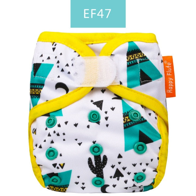 Newborn Tiny Diaper Cover Washable Baby Cover Cartoon Animal Adjustable Nappy Reusable Cloth Diapers Available