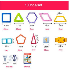 Mini Magnetic Designer Construction Set Magnetic Designer Building  Block Set Magnet Educational Toys For Children Kids Gift