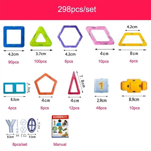 Mini Magnetic Designer Construction Set Magnetic Designer Building  Block Set Magnet Educational Toys For Children Kids Gift