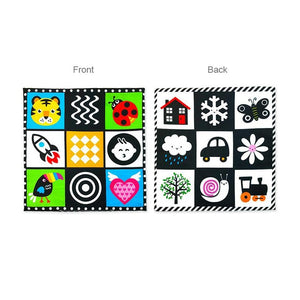 Baby Toys For Newborn Soft Cloth Book 0-12 Months Kids Learning Educational Black/White Cognition Rustle Sound Newspaper