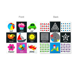 Baby Toys For Newborn Soft Cloth Book 0-12 Months Kids Learning Educational Black/White Cognition Rustle Sound Newspaper