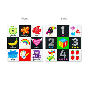 Baby Toys For Newborn Soft Cloth Book 0-12 Months Kids Learning Educational Black/White Cognition Rustle Sound Newspaper