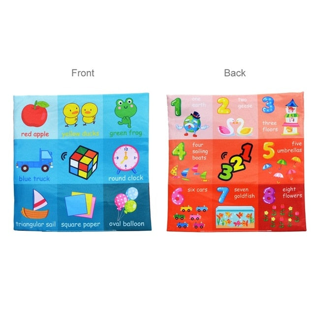 Baby Toys For Newborn Soft Cloth Book 0-12 Months Kids Learning Educational Black/White Cognition Rustle Sound Newspaper