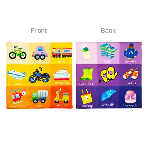 Baby Toys For Newborn Soft Cloth Book 0-12 Months Kids Learning Educational Black/White Cognition Rustle Sound Newspaper