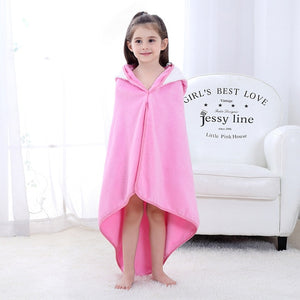 Kids Beach Towel Infant 100% Cotton Bathrobe Baby Boys Girls Spring Animal Hooded Bath Towel 90*90cm Children Cartoon Blanket