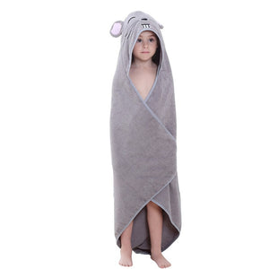 Kids Beach Towel Infant 100% Cotton Bathrobe Baby Boys Girls Spring Animal Hooded Bath Towel 90*90cm Children Cartoon Blanket