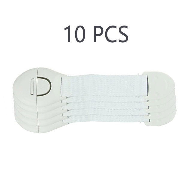 10Pcs/Lot Baby Safety Lock Protection From Children Refrigerator Plastic Child Castle Drawer Cabinet Kids Security Door Stopper