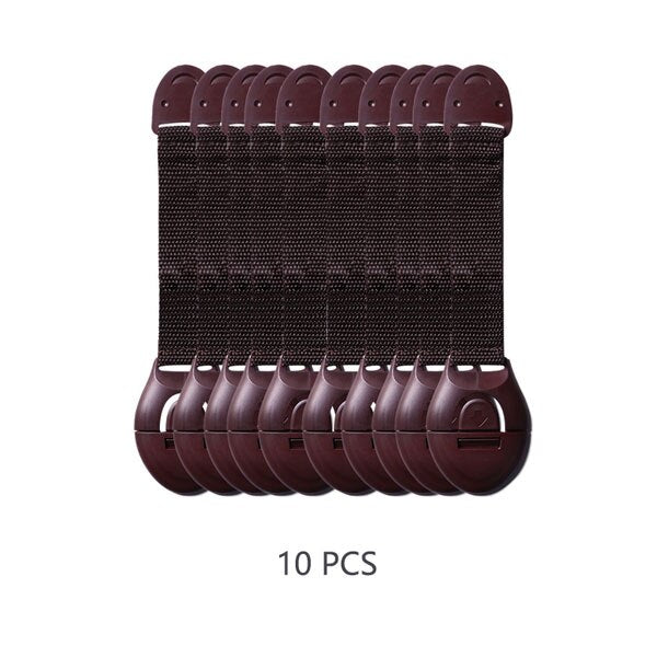 10Pcs/Lot Baby Safety Lock Protection From Children Refrigerator Plastic Child Castle Drawer Cabinet Kids Security Door Stopper