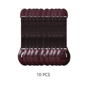 10Pcs/Lot Baby Safety Lock Protection From Children Refrigerator Plastic Child Castle Drawer Cabinet Kids Security Door Stopper