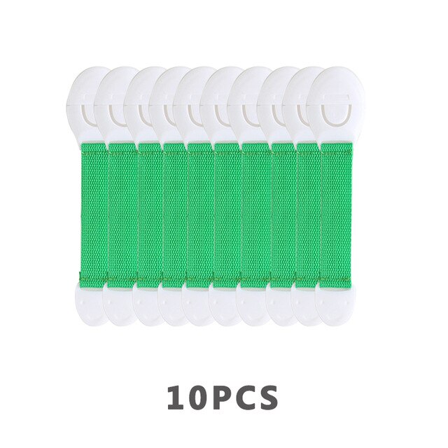 10Pcs/Lot Baby Safety Lock Protection From Children Refrigerator Plastic Child Castle Drawer Cabinet Kids Security Door Stopper