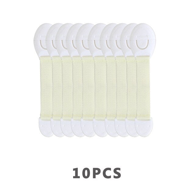 10Pcs/Lot Baby Safety Lock Protection From Children Refrigerator Plastic Child Castle Drawer Cabinet Kids Security Door Stopper