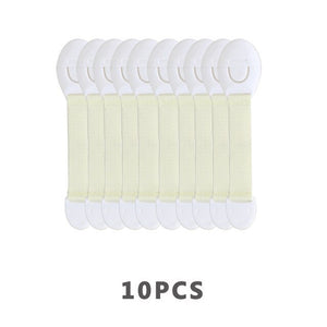 10Pcs/Lot Baby Safety Lock Protection From Children Refrigerator Plastic Child Castle Drawer Cabinet Kids Security Door Stopper