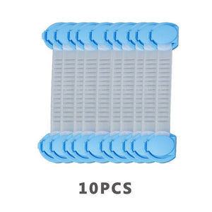 10Pcs/Lot Baby Safety Lock Protection From Children Refrigerator Plastic Child Castle Drawer Cabinet Kids Security Door Stopper