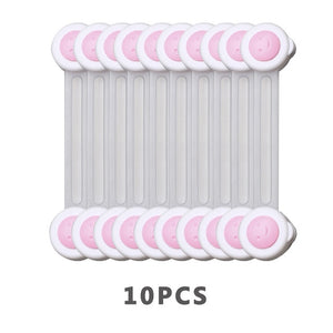 10Pcs/Lot Baby Safety Lock Protection From Children Refrigerator Plastic Child Castle Drawer Cabinet Kids Security Door Stopper