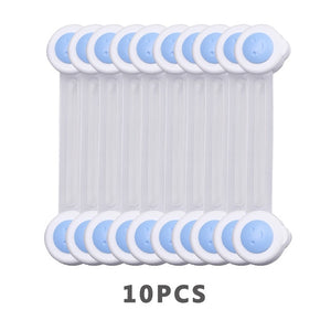 10Pcs/Lot Baby Safety Lock Protection From Children Refrigerator Plastic Child Castle Drawer Cabinet Kids Security Door Stopper