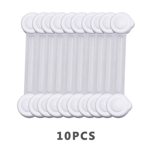 10Pcs/Lot Baby Safety Lock Protection From Children Refrigerator Plastic Child Castle Drawer Cabinet Kids Security Door Stopper