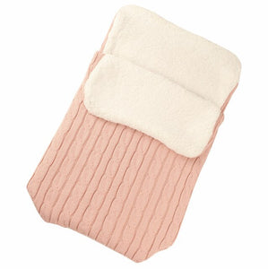 Infant Baby Knitted Warm Swaddle Sleeping Bag Thicken Blanket Fleece Thickness Autumn/winter Stroller Warm Wrap Blanket