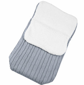 Infant Baby Knitted Warm Swaddle Sleeping Bag Thicken Blanket Fleece Thickness Autumn/winter Stroller Warm Wrap Blanket