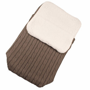 Infant Baby Knitted Warm Swaddle Sleeping Bag Thicken Blanket Fleece Thickness Autumn/winter Stroller Warm Wrap Blanket