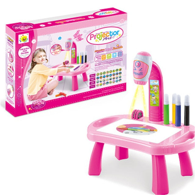 Children Led Projector Art Drawing Table Toys Kids Painting Board Desk Arts and Crafts Projection Educational Learning gifts Toy