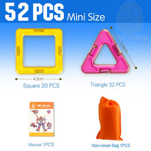 52-106PCS Mini Magnetic Blocks Educational Construction Set Models & Building Toy ABS Magnet Designer Kids Magnets Game Gift