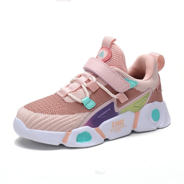 Unisex Children Shoes Comfortable Sneakers For Boy Breathable Fashion Outdoor Pink Girl's Shoes Tenis Infantil Size 27-38