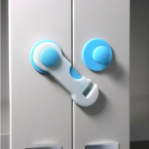 10Pcs/Lot Baby Safety Lock Protection From Children Refrigerator Plastic Child Castle Drawer Cabinet Kids Security Door Stopper