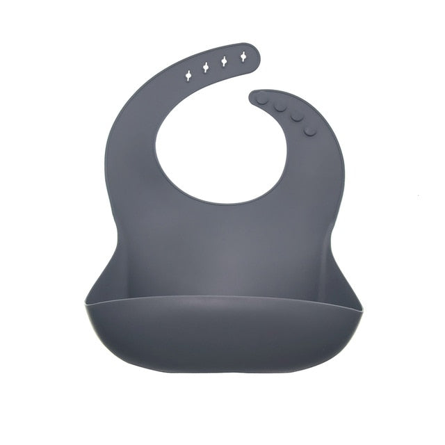 Fashion Washable Waterproof Adjustable Silicone Baby Bib Newborn Infant Feeding Soft Scarf Drooling Bibs
