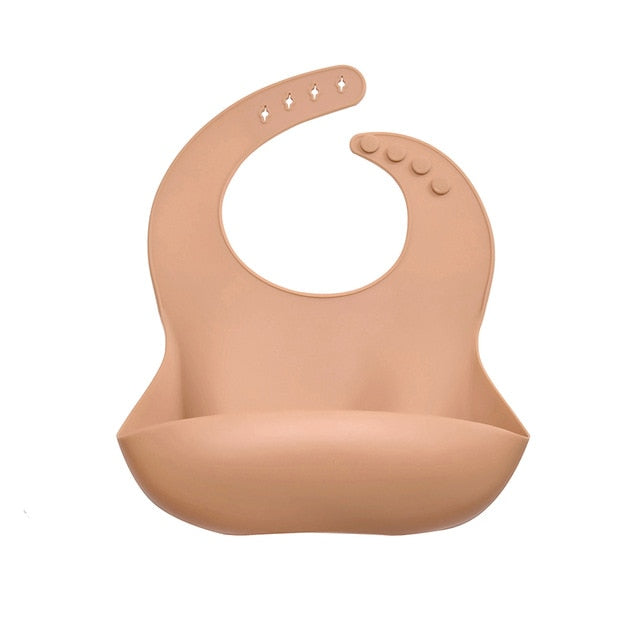 Fashion Washable Waterproof Adjustable Silicone Baby Bib Newborn Infant Feeding Soft Scarf Drooling Bibs