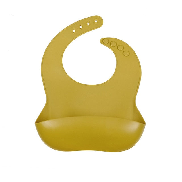 Fashion Washable Waterproof Adjustable Silicone Baby Bib Newborn Infant Feeding Soft Scarf Drooling Bibs