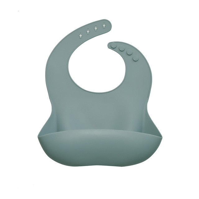Fashion Washable Waterproof Adjustable Silicone Baby Bib Newborn Infant Feeding Soft Scarf Drooling Bibs