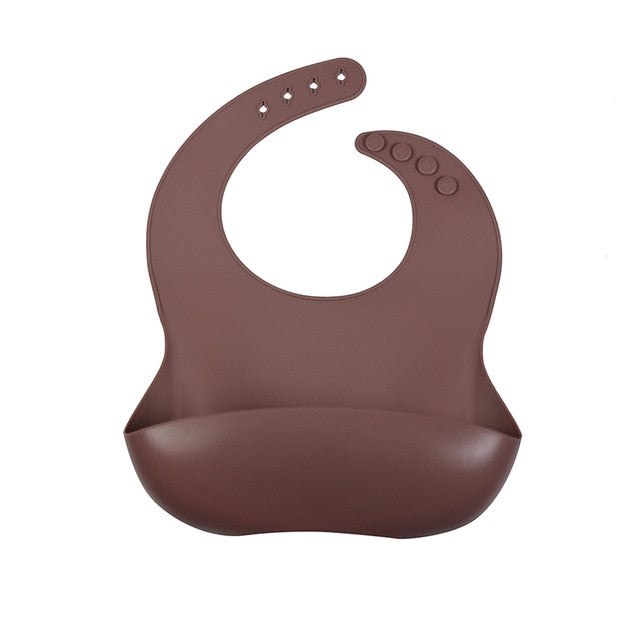 Fashion Washable Waterproof Adjustable Silicone Baby Bib Newborn Infant Feeding Soft Scarf Drooling Bibs