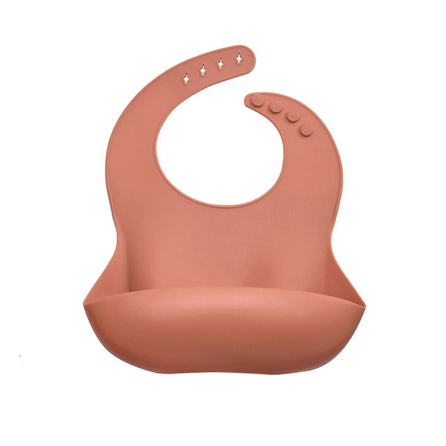 Fashion Washable Waterproof Adjustable Silicone Baby Bib Newborn Infant Feeding Soft Scarf Drooling Bibs