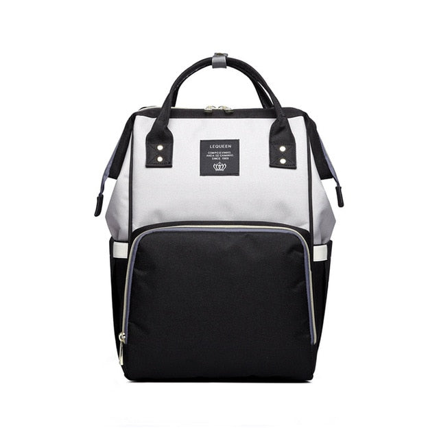 Lequeen Fashion Mummy Maternity Nappy Bag Large Capacity Nappy Bag Travel Backpack Nursing Bag for Baby Care Women's Fashion Bag