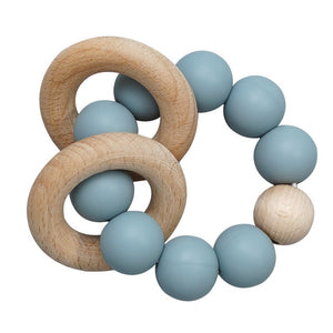 Teething Wood Rattles Toys Baby Nursing Bracelets Silicone Teether Baby Teether Bracelets Nursing Toys Gift
