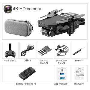 Protable Mini Drone 4K 1080P HD Camera WiFi Fpv Air Pressure Altitude Hold Foldable Quadcopter RC Drone Toy