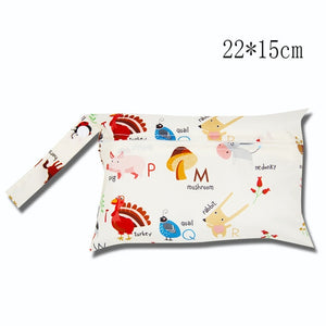 Cute Cartoon Striped Baby Diaper Bag Waterproof Travel Maternity Small Wet Bags for Mommy Storage Stroller Accessories 28*30cm