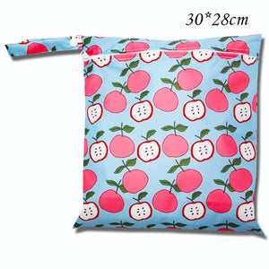 Cute Cartoon Striped Baby Diaper Bag Waterproof Travel Maternity Small Wet Bags for Mommy Storage Stroller Accessories 28*30cm