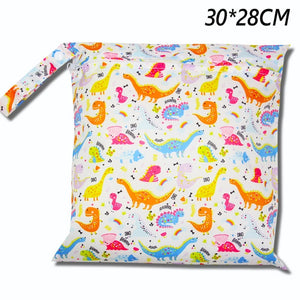 Cute Cartoon Striped Baby Diaper Bag Waterproof Travel Maternity Small Wet Bags for Mommy Storage Stroller Accessories 28*30cm