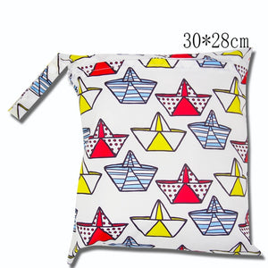 Cute Cartoon Striped Baby Diaper Bag Waterproof Travel Maternity Small Wet Bags for Mommy Storage Stroller Accessories 28*30cm