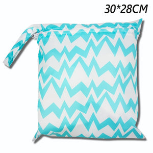 Cute Cartoon Striped Baby Diaper Bag Waterproof Travel Maternity Small Wet Bags for Mommy Storage Stroller Accessories 28*30cm