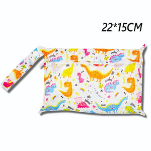 Cute Cartoon Striped Baby Diaper Bag Waterproof Travel Maternity Small Wet Bags for Mommy Storage Stroller Accessories 28*30cm