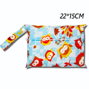 Cute Cartoon Striped Baby Diaper Bag Waterproof Travel Maternity Small Wet Bags for Mommy Storage Stroller Accessories 28*30cm