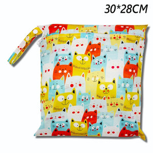 Cute Cartoon Striped Baby Diaper Bag Waterproof Travel Maternity Small Wet Bags for Mommy Storage Stroller Accessories 28*30cm
